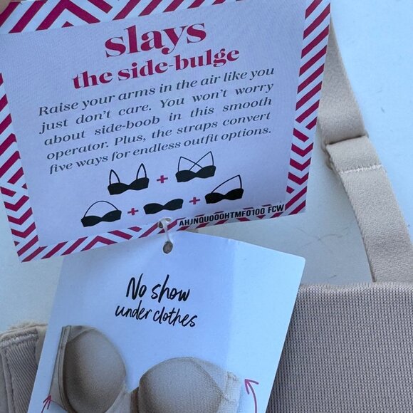 Maidenform Women's Side Smoothing Multiway Strapless Bra Beige Size 34C NWT - Picture 9 of 14